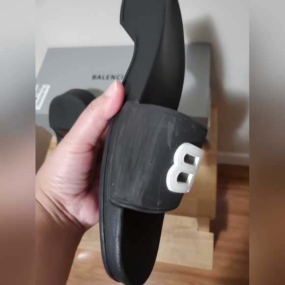 Balenciaga BB pool wedge slides - Picture 3 of 11